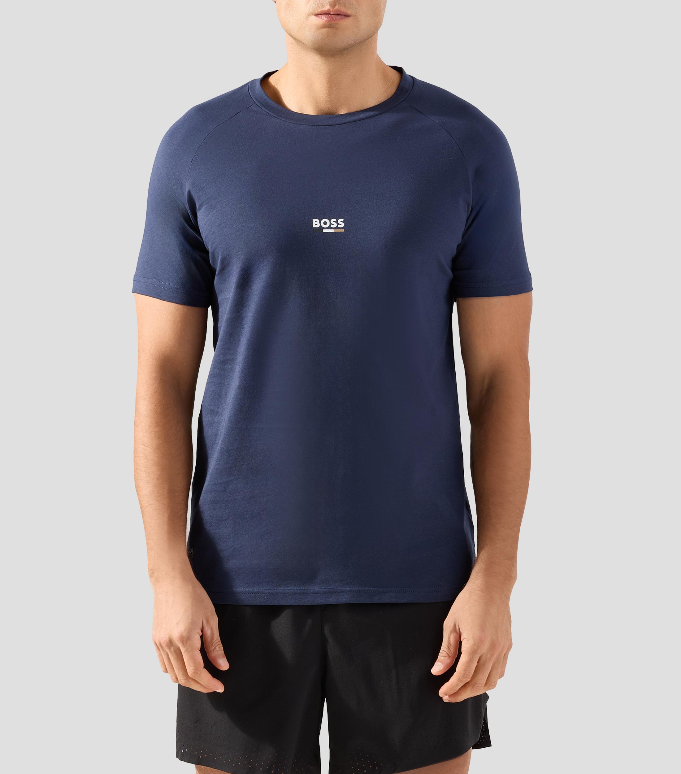 Playera cuello redondo manga corta estampada Hombre
